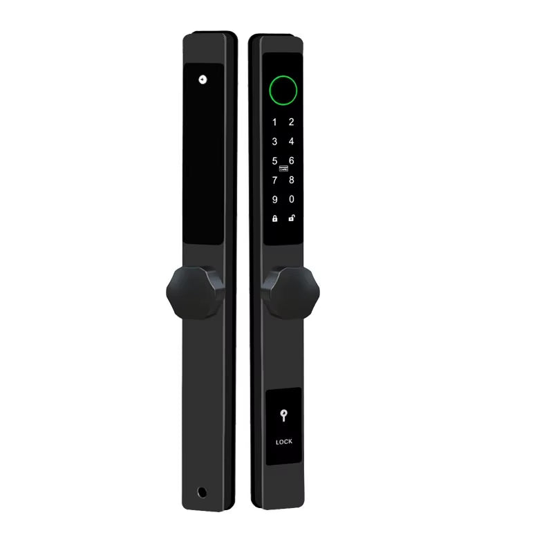 Waterproof Smart Lock – Fingerprint, Password & Card Access for Sliding Doors