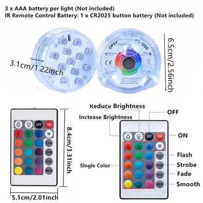 13-LED Submersible Light – Light up Water, Elevate the Mood